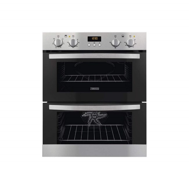 GRADE A2 - Light cosmetic damage - Zanussi ZOE35511XK Stainless Steel Electric Built-under Multifunction Double Oven