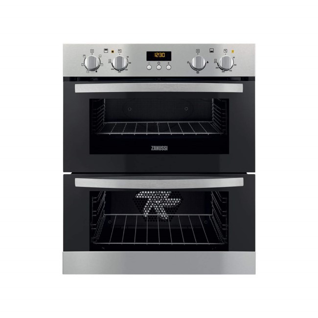 GRADE A2 - GRADE A1 - Zanussi ZOF35511XK Stainless Steel Electric Built-under Multifunction Double Oven