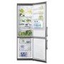 GRADE A1 - Zanussi ZRB35212XA Free-Standing Fridge Freezer in GreyStainless Steel Door with Antifingerprint