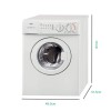 Zanussi 3kg 1300rpm Compact Washing Machine - White