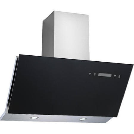 black angled cooker hood 90cm