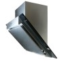 GRADE A1 - electriQ 60cm Angled Glass and Steel Designer Cooker Hood 