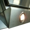 GRADE A1 - As new but box opened - electriQ 60cm Angled Glass and Steel Designer Cooker Hood  -  5 Year warranty
