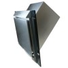 GRADE A1 - electriQ 60cm Angled Glass and Steel Designer Cooker Hood