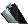 GRADE A1 - electriQ 90cm Angled Glass and Steel Designer Cooker Hood 