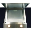 GRADE A3 - electriQ 90cm Angled Glass and Steel Designer Chimney Cooker Hood  -  5 Year warranty