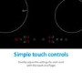 Refurbished electriQ eiQ60INDTP 60cm 4 Zone Touch Control Induction Hob