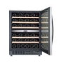 electriQ 46 Bottle Capacity Full Range Dual Zone Wine Cooler - Stainless Steel