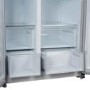 electriQ 525 Litre Side-by-Side American Fridge Freezer - Stainless steel