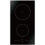 electriQ 30cm Domino Two Zone Induction Hob Black - Plug in and go ! 