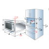 GRADE A1 - electriQ Built-in 17L Cupboard Fit Microwave Oven