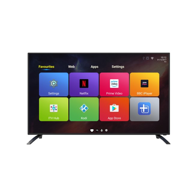 GRADE A2 - electriQ 49" 4K Ultra HD LED Smart TV with Android and Freeview HD