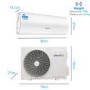 IQool Plus 9000 BTU Smart A+++ Wall Split Air Conditioner with Heat Pump and 5-Meter Pipe Kit Included