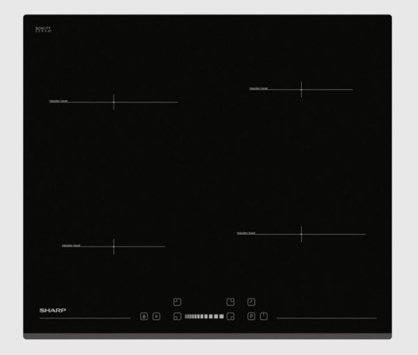 SHARP KH6I19BS00 induction hob with precise touch controls