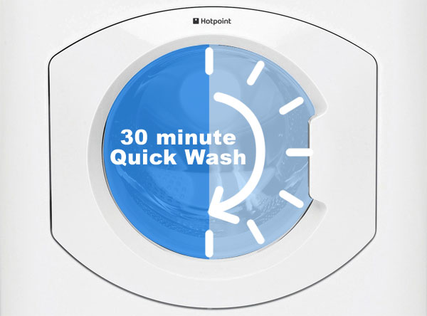 Hotpoint WMAO743P convenient 30 minute quick wash