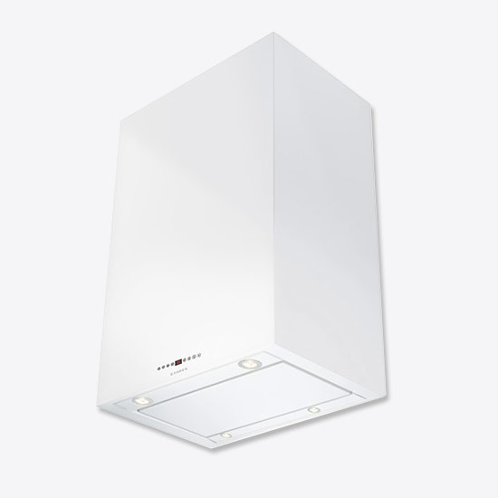 Faber Cubia Isola Gloss White Island Cooker Hood