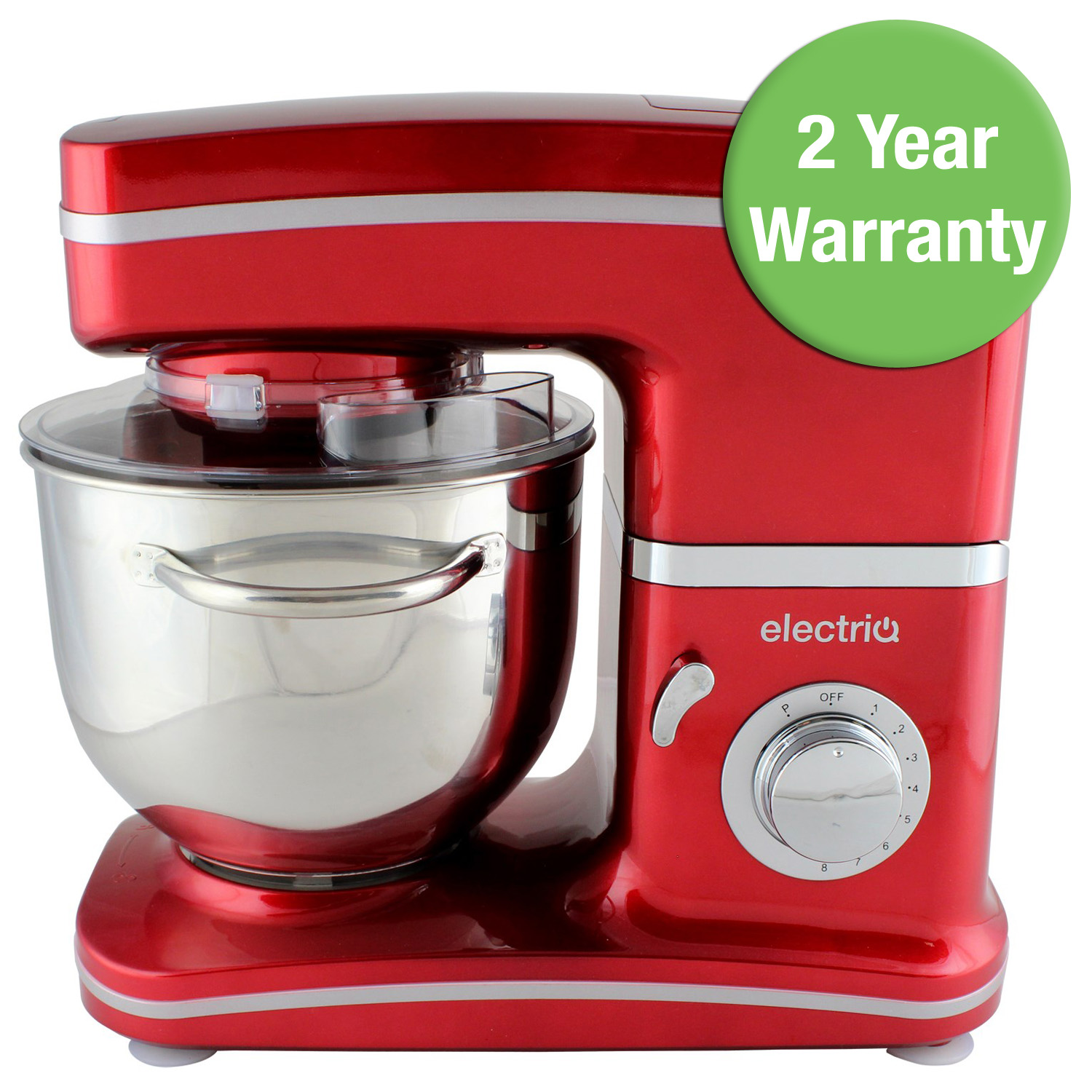 Electriq 1500W Pro Electric Food Stand Mixer & Splash Guard In Stunning