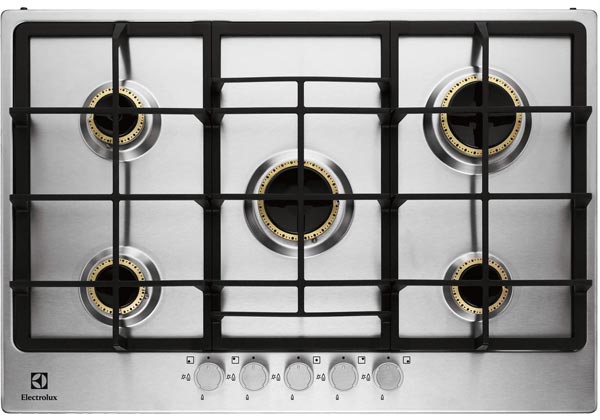 Electrolux EGG7355NOX Vertical Flame 5 burner gas hob