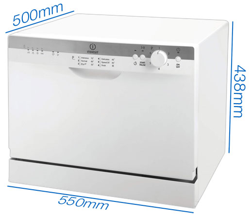 Compact table top dishwasher