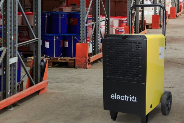 Commercial dehumidifier in warehouse