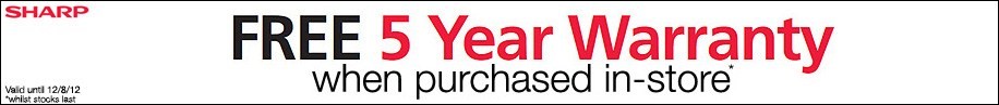 Sharp 5 Year Warranty