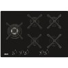 Zanussi ZGO76534BA 74cm Wide Five Burner Gas Hob In Black