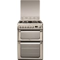HUD61X Hotpoint Ultima 60cm Double Oven Dual Fuel Cooker in Stainless steel