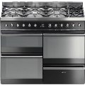 77048446/1/SY4110BL8 Smeg Ex-display Symphony 110cm Dual Fuel Range Cooker in Black