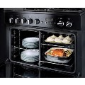 ECP111BL CDA Curved Glass 110cm Chimney Hood  in Black