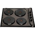 E604B Hotpoint 60cm Wide Electric Hob in Brown