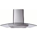 MEP901SS Matrix Curved Glass 90cm Chimney Hood in Stainless Steel