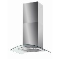 BT6.3GL Baumatic Curved Glass 60cm Chimney Hood in Stainless steel and glass