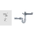 SIPHON1 Franke Plumbing Kit for Single Bowl Sinks