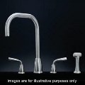 4878CP Perrin and Rowe Contemporary Collection Titan Three Hole Mixer Tap With Rinse Option 