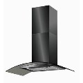 BT10.3BGL Baumatic Curved Glass 100cm Chimney Hood in Black