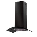 BT7.3BGL Baumatic Curved Glass 70cm Chimney Hood in Black