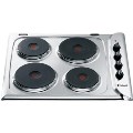 E604X Hotpoint 60cm Wide Electric Hob in Stainless steel