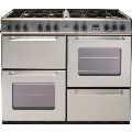 444440463 New World 100DFT 100cm Dual Fuel Range Cooker in Silver