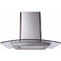MEP601SS Matrix Curved Glass 60cm Chimney Hood in Stainless Steel