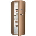 RF60309OCO Gorenje RF60309OCO Retro Style Top Mount Freestanding Fridge Freezer - Right Hand Hinge - Cream - Royal Coffee