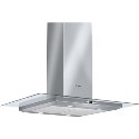 DIA09E751B Bosch Exxcel Facetted Box Design And Glass Canopy 90cm Island Hood in Brushed steel