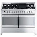 A4-8 Smeg Opera 120cm Dual Fuel Range Cooker in Stainless steel