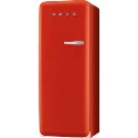 FAB28YR1 Smeg 50s Style Red Left Hand Hinge Freestanding Fridge with Ice Box