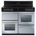444441372 Belling Classic 100E 100cm Electric Range Cooker with Ceramic Hob - Silver Sky