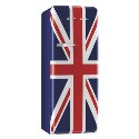FAB28QUJ1 Smeg 50s Style Right Hand Hinge Freestanding Fridge with Ice Box in Union Jack 