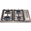 HCG521SS CDA 60cm Four Burner Gas Hob with FSD in Stainless steel