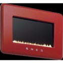L30FABRE Smeg 50s Retro Style Natural Gas Wall Fire in Red