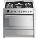 A1-7 Smeg A1-7 Opera 90cm Dual Fuel Range Cooker - Stainless Steel