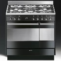 SUK92MBL9 Smeg SUK92MBL9 Concert 90cm Dual Fuel Range Cooker - Black