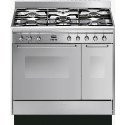 CC92MX9 Smeg CC92MX9 Cucina Double Cavity 90cm Dual Fuel Range Cooker - Stainless Steel